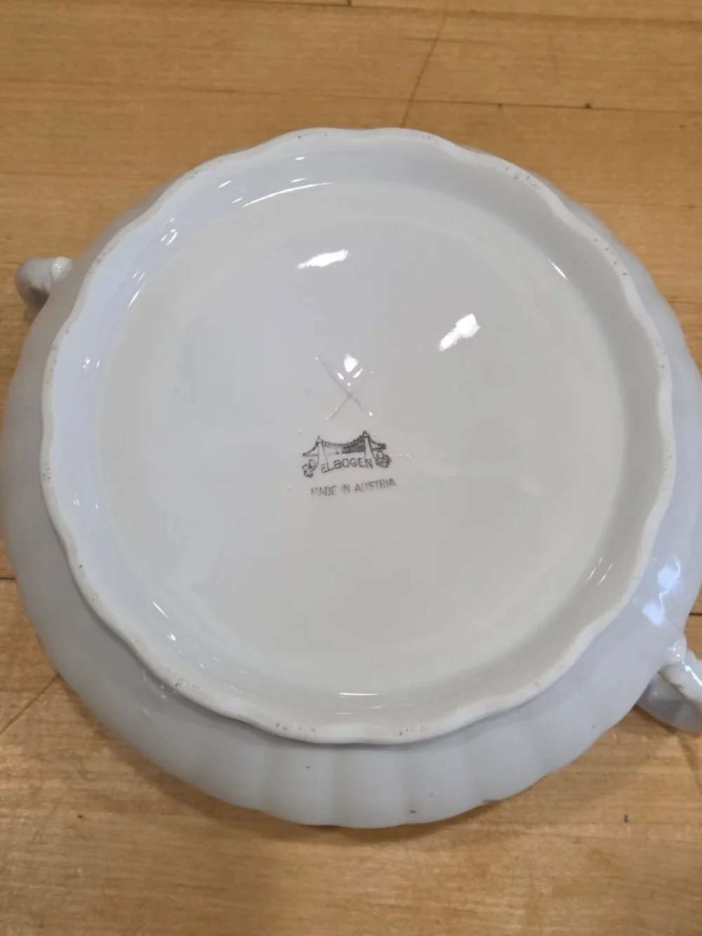 Vintage Elbogen Austria Springer Co Porcelain Floral Covered Sugar Bowl